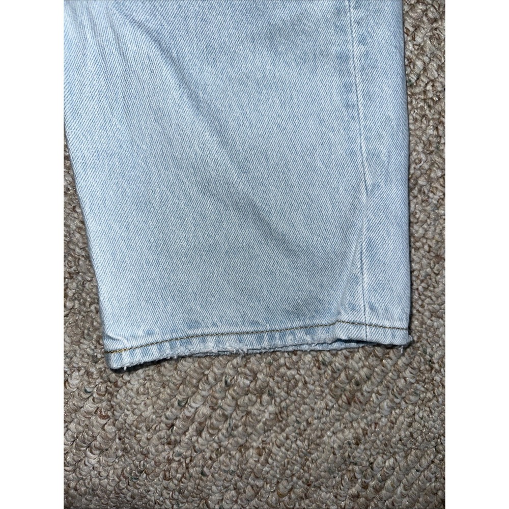 Womens Levi's Ribcage Straight Ankle Jeans 25 Light Wash Distressed Premium EUC - Picture 2 of 8